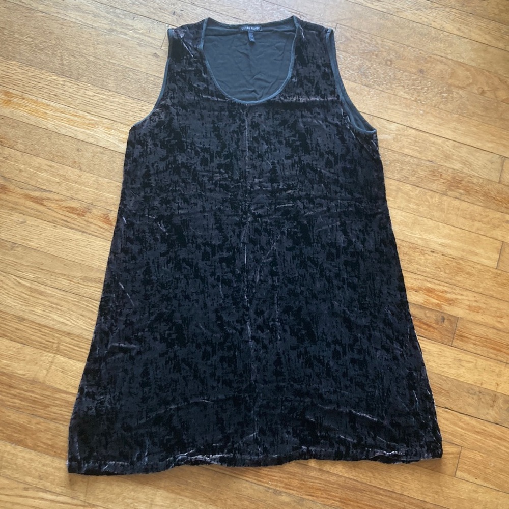 Eileen Fisher silk blend velvet dress